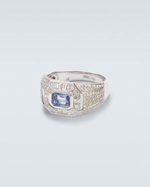 SHAY 18Kt Ring With Sapphire And Diamonds - White