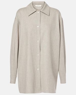 The Row Komako Wool And Cashmere Shirt - White