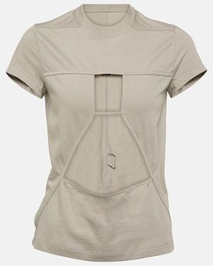 Rick Owens Cutout Cotton T-Shirt - White