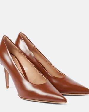 Gianvito Rossi Gianvito 85 Leather Court Shoes - Brown