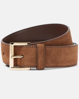 Prada Guertel Aus Veloursleder - Braun