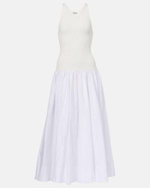 STAUD Yamila Gathered Maxi Dress - White
