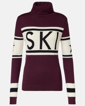 Perfect Moment Schild Intarsia Wool Jumper - Purple