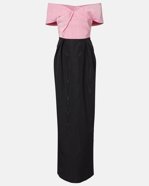 Rebecca Vallance Amaro Off-Shoulder Taffeta Gown - Pink