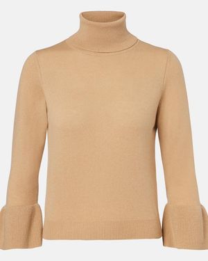 Jardin Des Orangers Turtleneck Wool And Cashmere Jumper - Natural