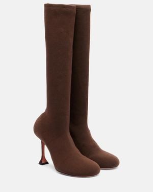 AMINA MUADDI Veneda 95 Sock Boots - Brown
