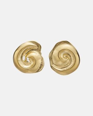 YSSO Cote 24Kt-Plated Earrings - Metallic