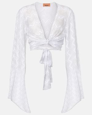 Missoni Zig Zag Cropped Blouse - White