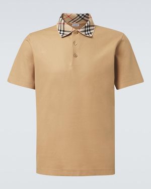 Burberry Polohemd Aus Baumwoll-Jersey - Natur