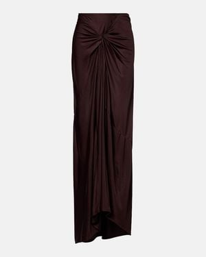Dries Van Noten Draped Maxi Skirt - Brown