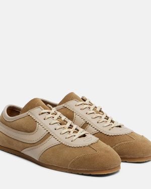 Dries Van Noten Leather-Trimmed Suede Trainers - Brown