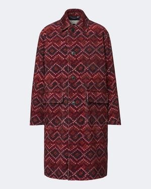 Dries Van Noten Printed Cotton Corduroy Coat - Red