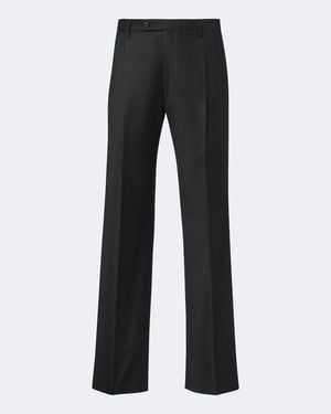 Rubinacci Virgin Wool Wide-Leg Trousers - Black