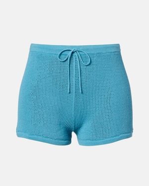 STAUD Shorts Samara De Algodon - Azul