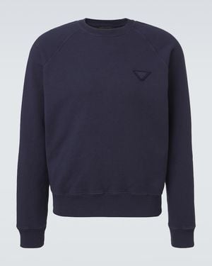 Prada Sudadera De Jersey De Algodon - Azul