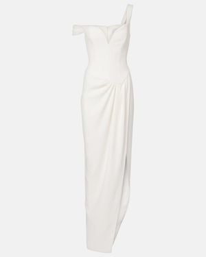 Alex Perry Bridal Off-Shoulder-Robe Aus Crepe - Weiß