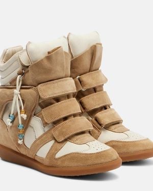 Isabel Marant Bekett Suede High-Top Sneakers - Natural