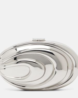 Jonathan Simkhai Clutch Inez Aus Metallic-Leder - Mettallic