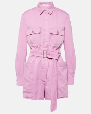 Max Mara Visiera Cotton Drill Playsuit - Pink