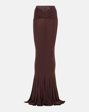 Nensi Dojaka Draped Maxi Skirt - Brown