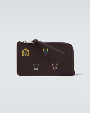 Loewe X Louis Wain Leather Card Case - Brown