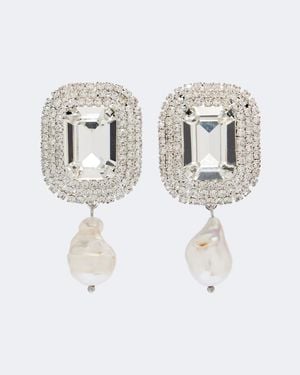 Magda Butrym Embellished Drop Earrings - White