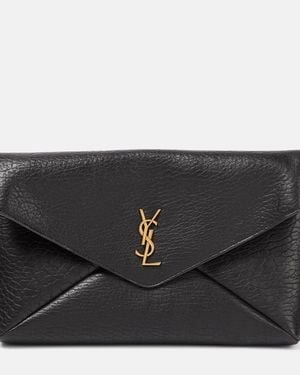 Saint Laurent Pouch Cassandre Large De Piel - Negro