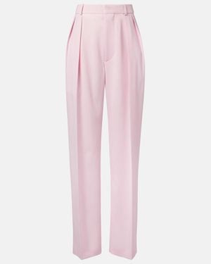 Wardrobe NYC Tapered Virgin Wool Trousers - Pink