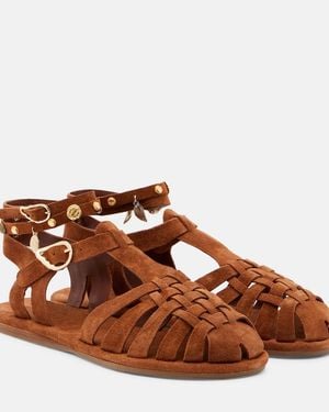 Ancient Greek Sandals Sandalen Karina Aus Veloursleder - Braun