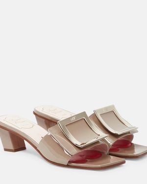 Roger Vivier Love Vivier Patent Leather Sandals - Pink