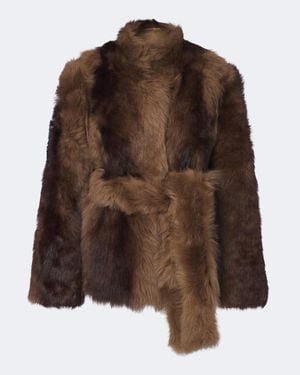 Nour Hammour Elsa Shearling Jacket - Brown