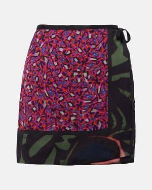 Dries Van Noten Bedruckter Minirock Gabrinas - Lila