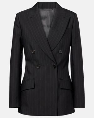 Gucci Pinstripe Wool Blazer - Black
