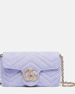 Gucci Gg Marmont Mini Shoulder Bag - Purple