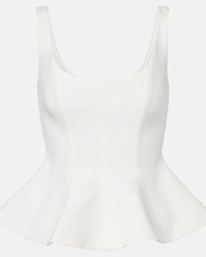Roland Mouret Top Aus Crepe - Weiß