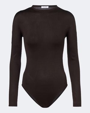 Alaïa Silk-Blend Jersey Bodysuit - Black