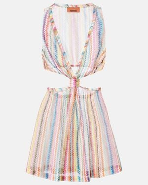 Missoni Zigzag Cutout Minidress - Multicolor