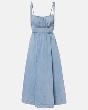 white christmas dresses Lucky Denim Midi Dress | Zimmermann main image 0