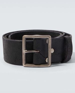 RRL Jones Distressed Leather Belt - Black