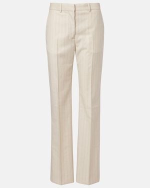 Acne Studios Gerade Hose Aus Wolle - Natur