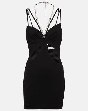 Area Crystal-Embellished Cutout Minidress - Black