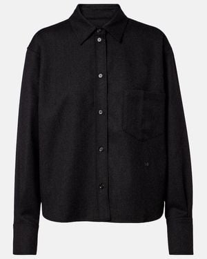 Victoria Beckham Hemd Ellys Aus Flanell - Schwarz