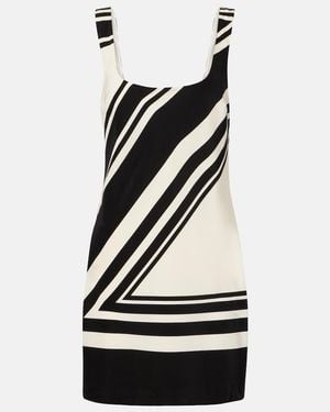 SIR. Pietra Printed Silk Crepe Minidress - Black