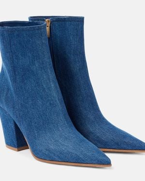 Gianvito Rossi Botines Keinna 85 De Denim - Azul
