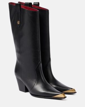 Etro Leather Cowboy Boots - Black