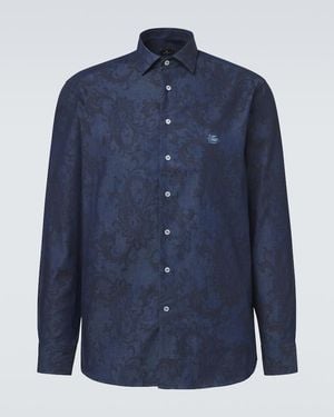 Etro Paisley Denim Shirt - Blue