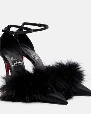 Christian Louboutin Zanzee 100 Crepe Satin Court Shoes - Black