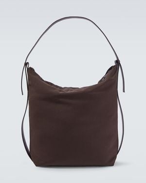 Studio Nicholson Airport Leather-Trimmed Tote Bag - Brown