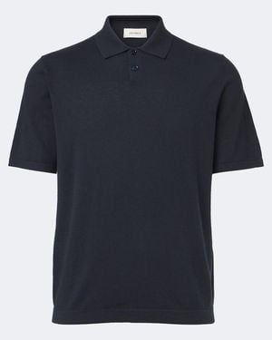 Lisa Yang Keir Cotton And Cashmere Polo Shirt - Blue