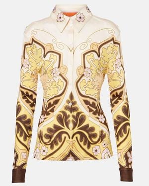 La DoubleJ Spells Placee Printed Shirt - Metallic
